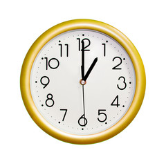 round yellow clock