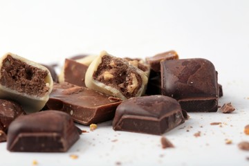 milk and cocoa chocolates 