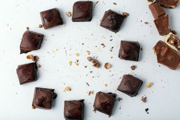 milk and cocoa chocolates 