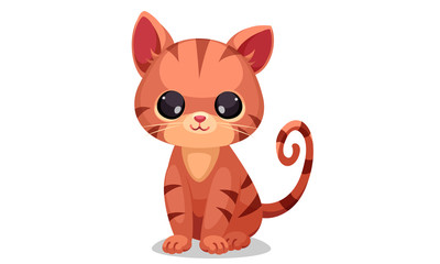 Cute little kitten vector illustration 1