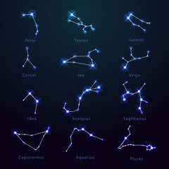 Stars in form of zodiac signs,Horoscope, astronomy