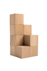 Growth Blocks Steps Isolated On White