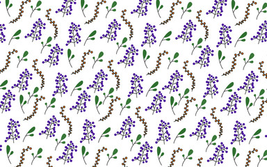 leaves decoration card white background, illustration - vector