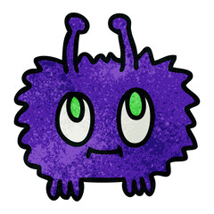 quirky hand drawn cartoon alien