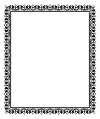 Decorative frame Elegant vector element for design in Eastern style, place for text. Floral black border. Lace illustration for invitations and greeting cards