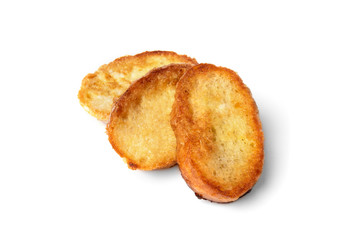 French toasts isolated on white background.