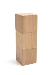 Wood Blocks Isolated On White