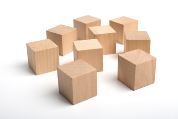 Wood Blocks Isolated On White