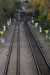 Fototapeta premium Railway tracks near Bonn, Germany