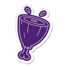 cartoon sticker of a joint of ham