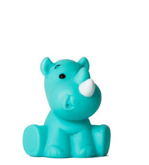 Toy rhino isolated on white