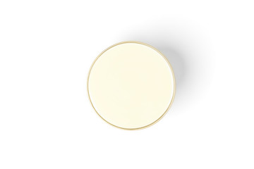 Condensed milk isolated on white background.