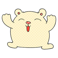 quirky comic book style cartoon funny polar bear