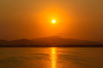 Nature sunrise background with clear sky. Nature and outdoor background with morning time