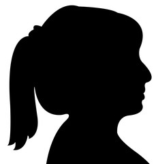 a woman head silhouette vector