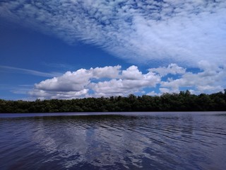 clouds over the lake