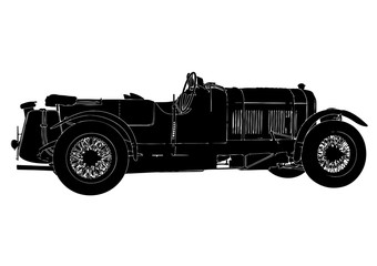 retro car silhouette vector