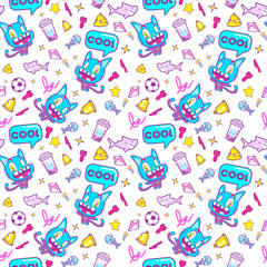 cute cat seamless pattern