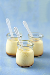 custard pudding dessert bottle