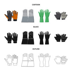 Vector illustration of glove and winter icon. Collection of glove and equipment stock vector illustration.