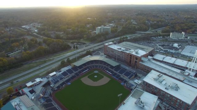 Push on Baseball Stadium and Highway, Durham, NC