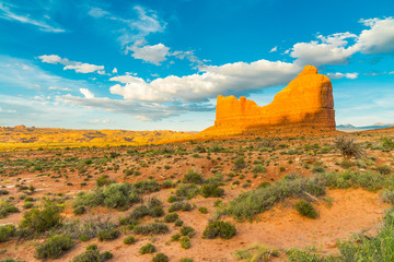Fototapeta premium Monument with Petrified Dunes, Arches National Park, UT