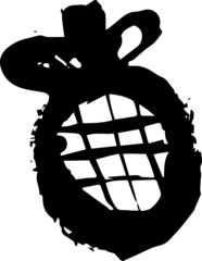 Pineapple brush draw on white background vector illustration hand draw desing 