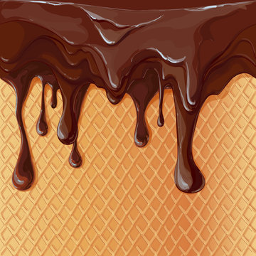 Vector Syrup Drip Pattern On Cake Layers