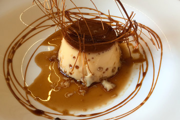image of a flan plated
