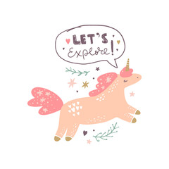 Unicorn nursery wall art, animal prints, baby room pictures, commercial and personal use clip art, vector graphics