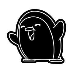 cartoon icon kawaii of a cute penguin