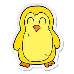 sticker of a cartoon bird