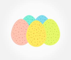 Group of colorful Easter eggs.