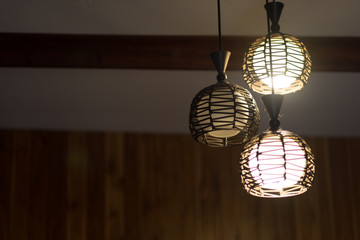 Interior of decorative lighting decor bulb.