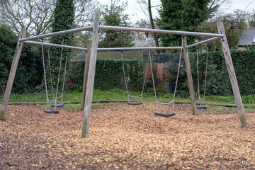 empty swings in the park