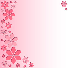 Spring delicate floral template in fashionable pink tones