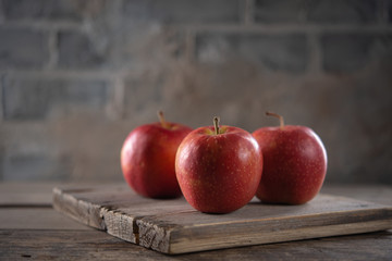 Red apples on the table
