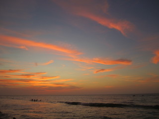 Sunset Landscape clouds sky