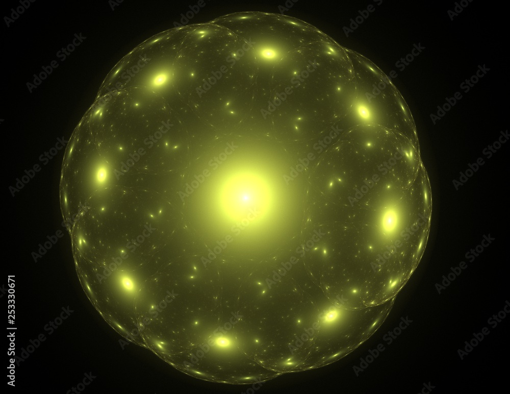 Poster abstract fractal color background with crossing circles and oval. motion illustration.