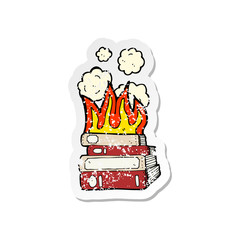 retro distressed sticker of a cartoon old books