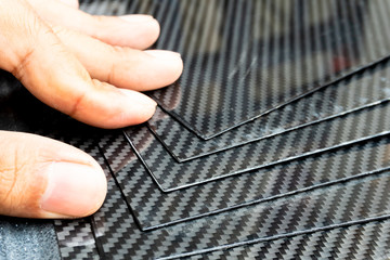 Material of composite product dark carbon fiber plate