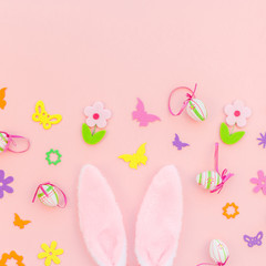 Creative Easter flat lay composition