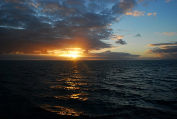 Sunset in the Pacific Ocean