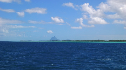 View of Bora Bora from Raiatea Islands, French Polynesia