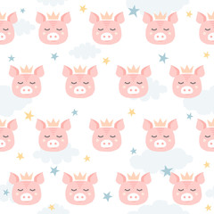 Handmade kids crafted seamless pattern. Abstract swatch for design brthday gift card, school party invitation, baby shop sale, holiday advertising, wrapping paper, bag print, t shirt etc.