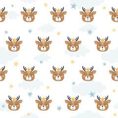 Handmade kids crafted seamless pattern. Abstract swatch for design brthday gift card, school party invitation, baby shop sale, holiday advertising, wrapping paper, bag print, t shirt etc.