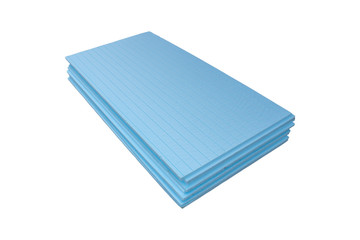 Extruded styrofoam on a white background,Extruded styrofoam sheet is isolated on a white background