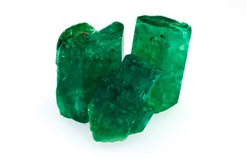 Poster esmeraldas gigantes cristales emerald gemstone gemas piedras preciosas diamantes verdes granate zafiro rubí © photoworld