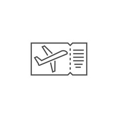 Ticket Related Vector Line Icon.