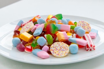 candy in a bowl